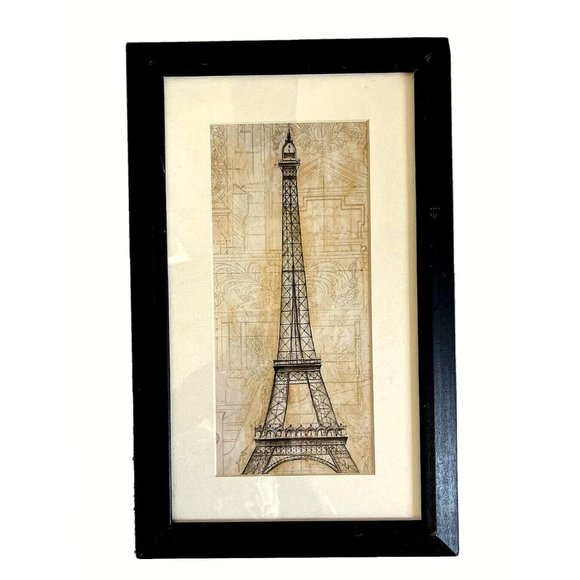 Eiffel Tower Photograph by John Douglas Black Wood Frame 10" x 16.5" Framed - Picture 1 of 7